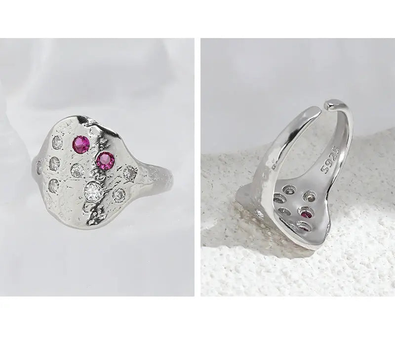 FREYA'S TWILIGHT ZIRCON SILVER RING - OPHRASTUDIO
