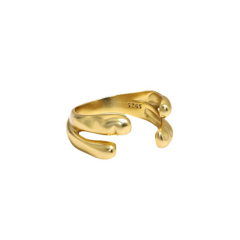 CELESTE'S DOUBLE-LAYER SILVER RING - OPHRASTUDIO