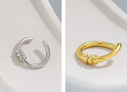 Minimal Knot Ear Cuff Earring OPHRASTUDIO