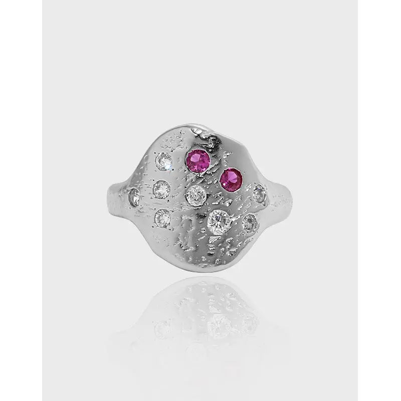 FREYA'S TWILIGHT ZIRCON SILVER RING - OPHRASTUDIO