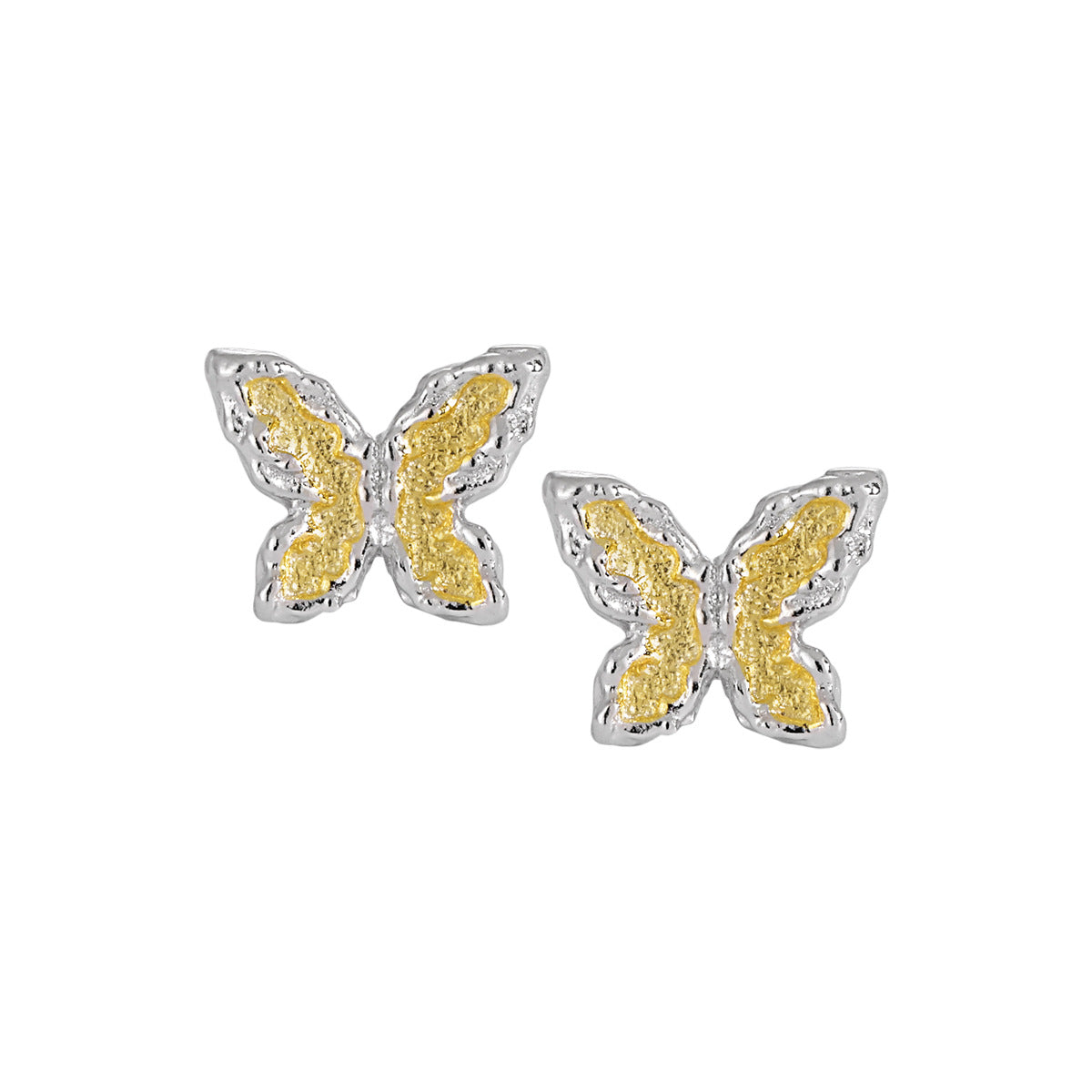 Butterfly Dreams Epoxy Silver Stud Earrings