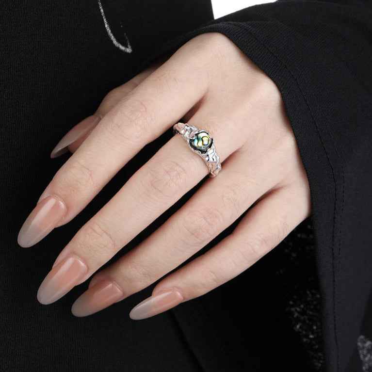 Abalone Shell Statement Ring