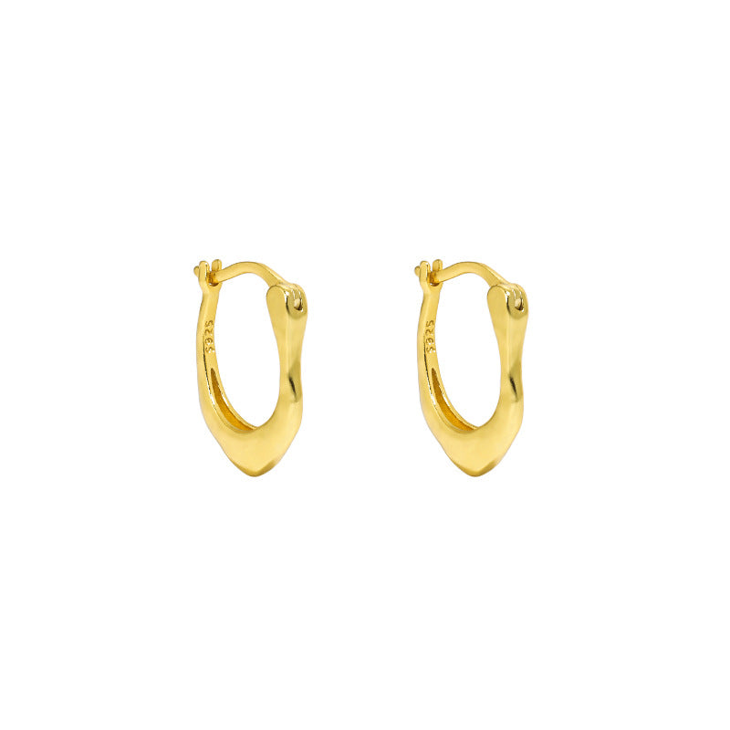 IRREGULAR SURFACE U-SHAPED EARRINGS OPHRASTUDIO