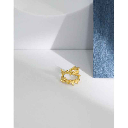 Irregular Wave Sterling Silver Ear Cuff Earring