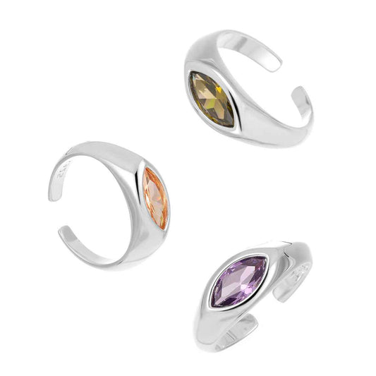 Luxe French Silver Statement Ring