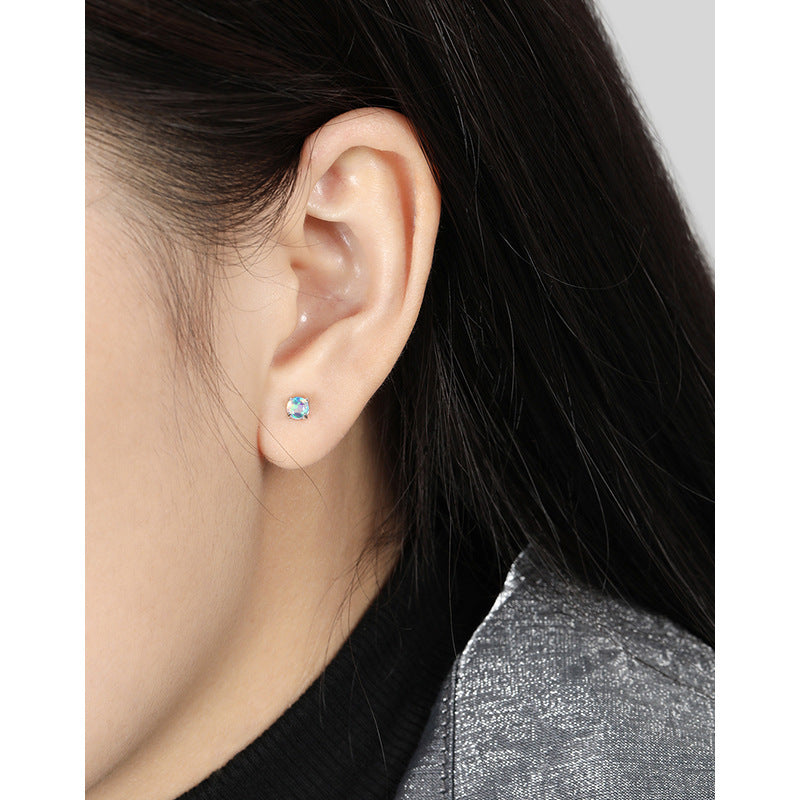 Luna Glow Opal Stud Earrings OPHRASTUDIO