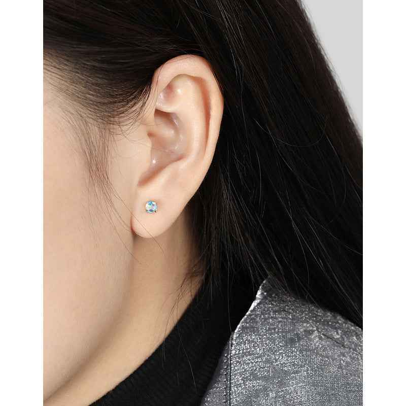 Luna Glow Opal Stud Earrings