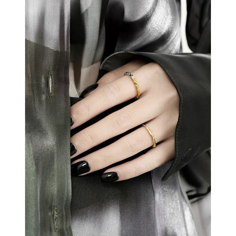 CASSIOPEIA'S ZIRCON ELECTROPLATED SILVER RING - OPHRASTUDIO