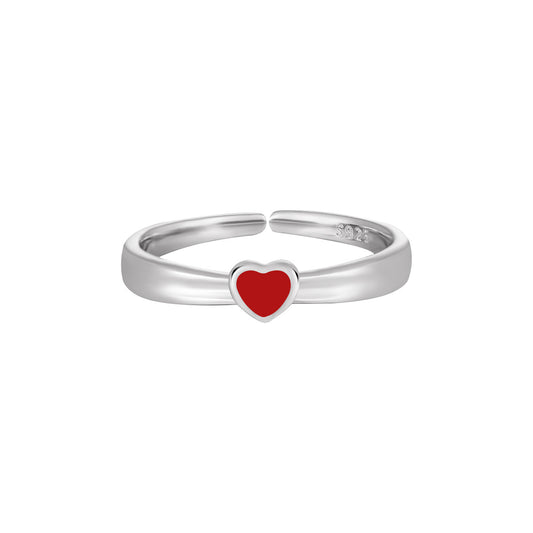 Heart Enamel Stacking Ring OPHRASTUDIO
