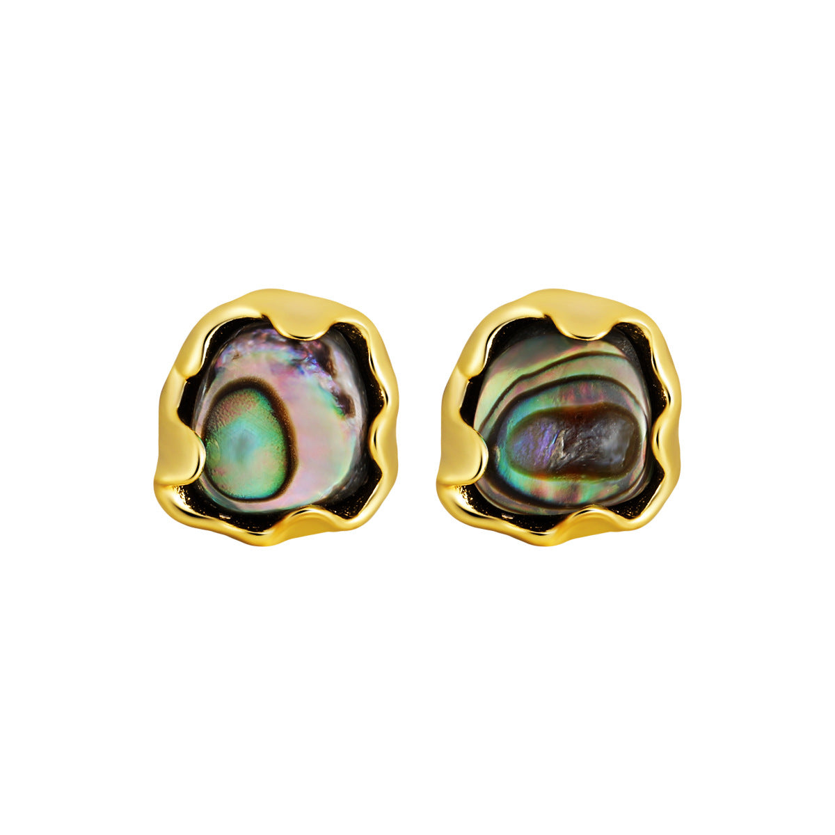 Iridescent Abalone Stud Earrings OPHRASTUDIO