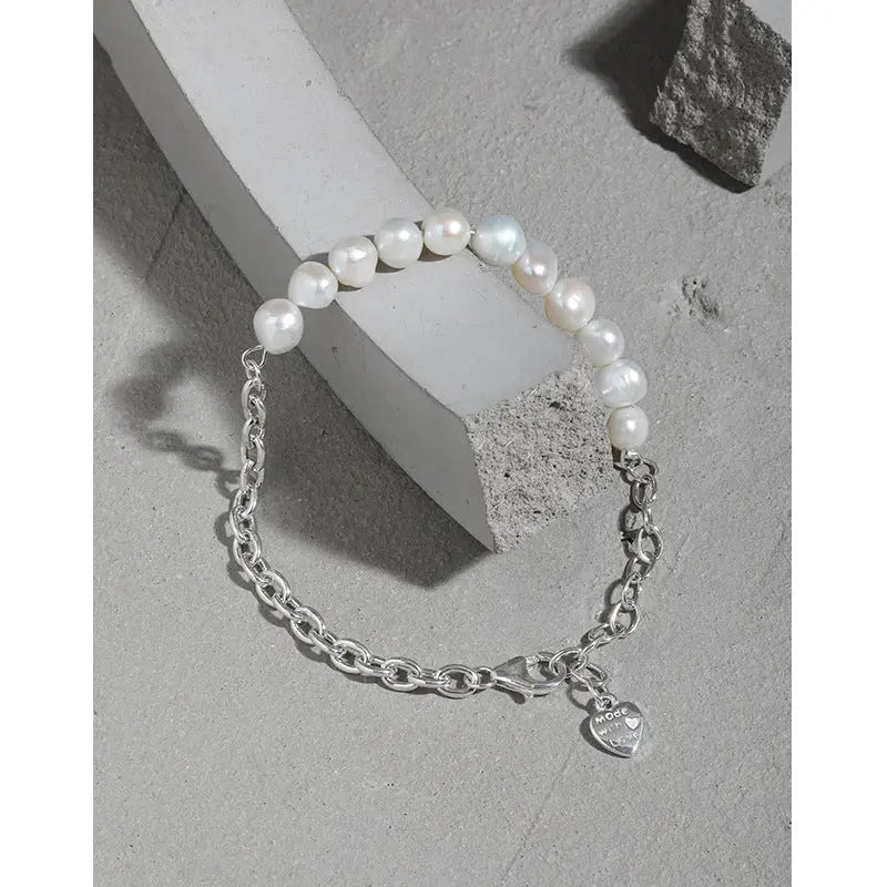 BAROQUE PEARL LUXE CHAIN BRACELET - OPHRASTUDIO