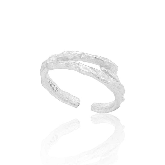 Morgan Le Fay's Enchanted Texture Silver Stacking Ring