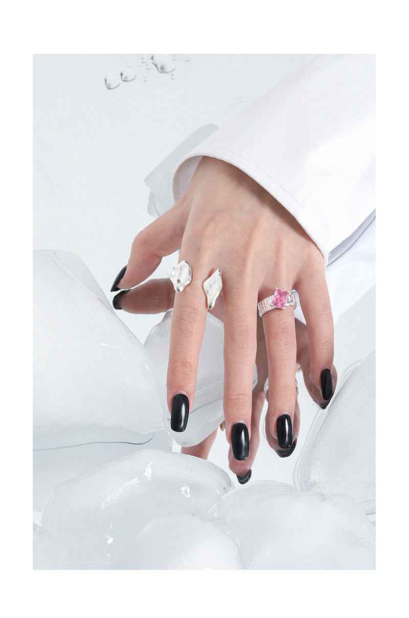 Bold Brilliance Silver Statement Ring