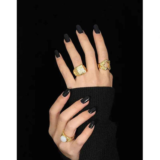 Industrial Edge Chunky Silver Nugget Ring