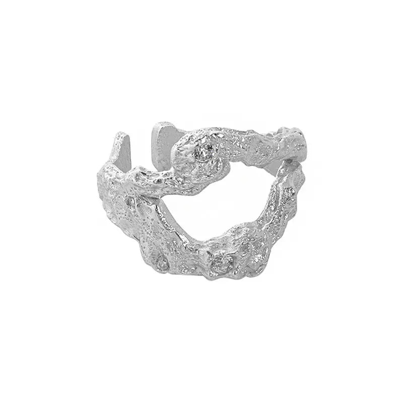 NIAMH'S IRREGULAR ZIRCON SILVER RING - OPHRASTUDIO