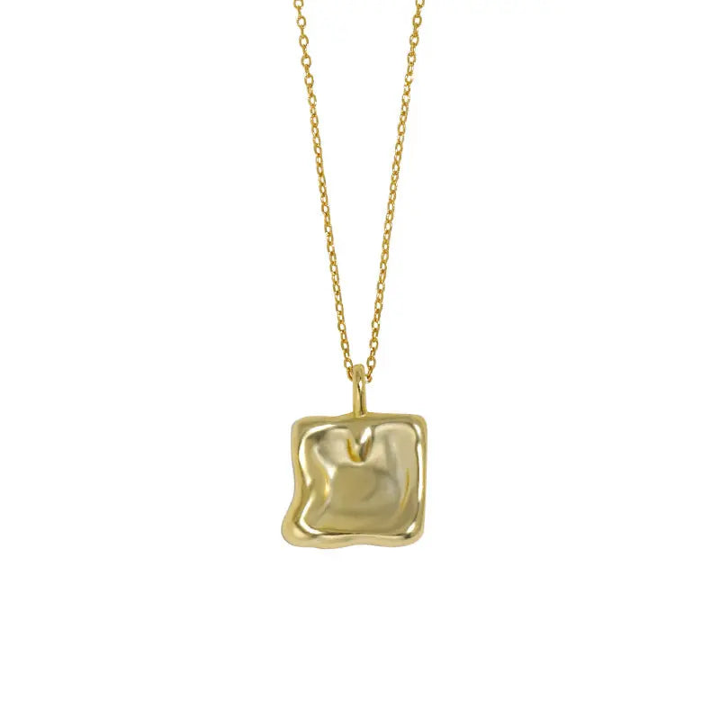 ARABELLA'S SQUARE PENDANT SILVER NECKLACE - OPHRASTUDIO