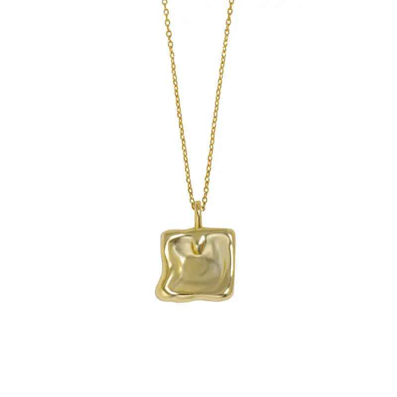 Arabella's Square Silver Pendant Necklace