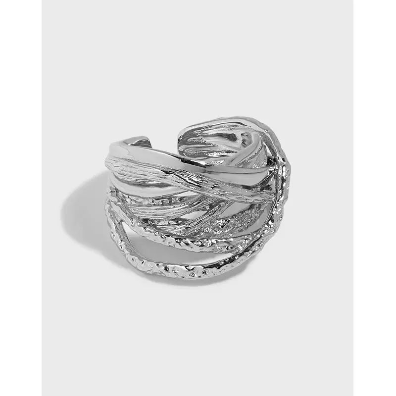 CIRCE'S MULTI-LAYER SILVER RING - OPHRASTUDIO