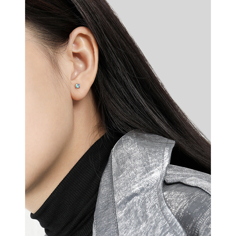 Luna Glow Opal Stud Earrings OPHRASTUDIO