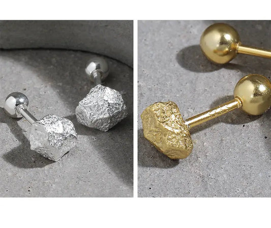 BROKEN SILVER STUDS - OPHRASTUDIO