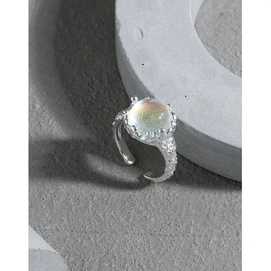 Moonlit Enchantment Silver Moonstone Ring