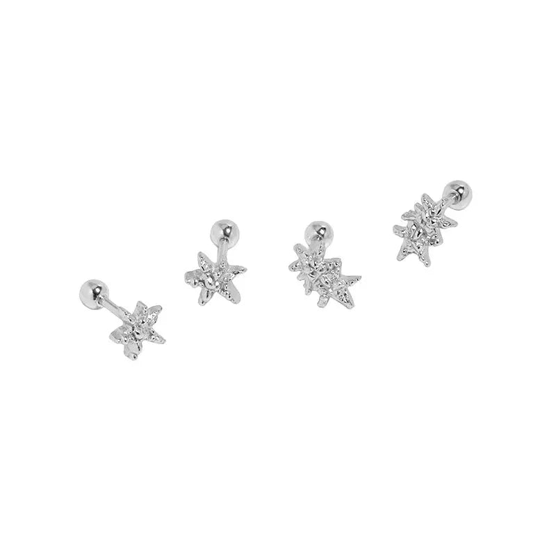 STARFISH SCREW ROUND BEAD STUDS - OPHRASTUDIO