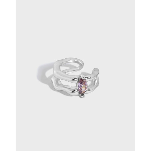Double-Line Micro Pavé Ear Cuff Earring OPHRASTUDIO