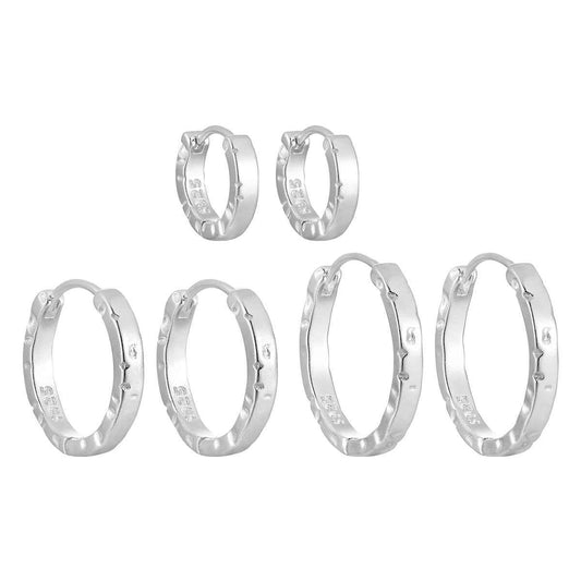 Matte Texture Hoop Earrings