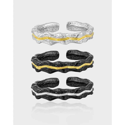 Retro Chic Silver Stacking Ring