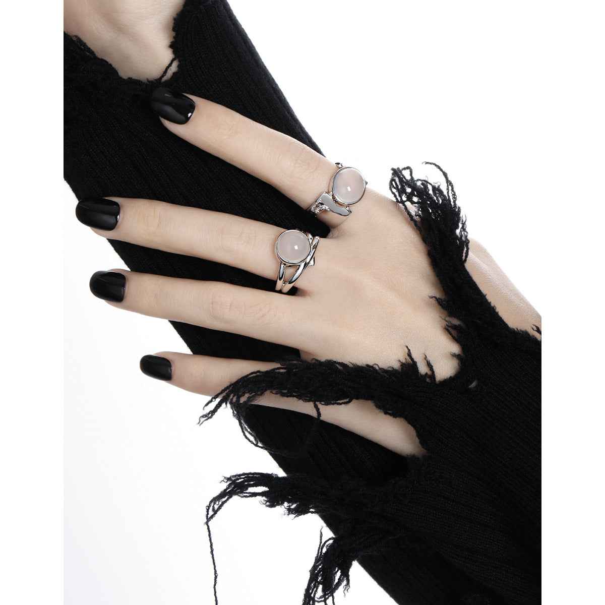 Seraphina's Gemstone Glow Silver Signet Ring