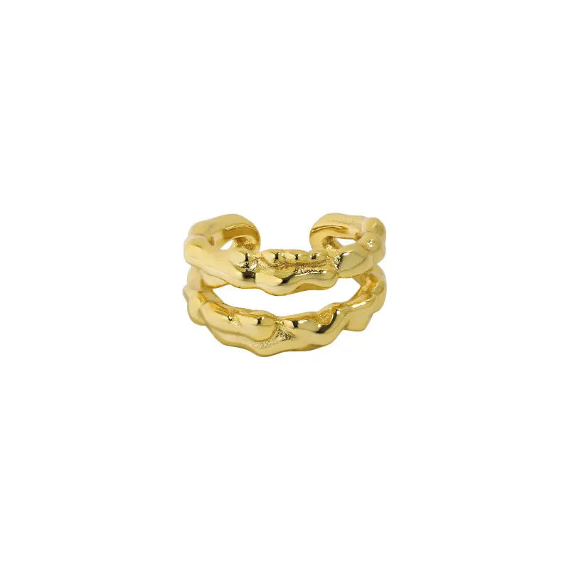 DOUBLE-LAYER IRREGULAR TEXTURE EAR CLIP - OPHRASTUDIO