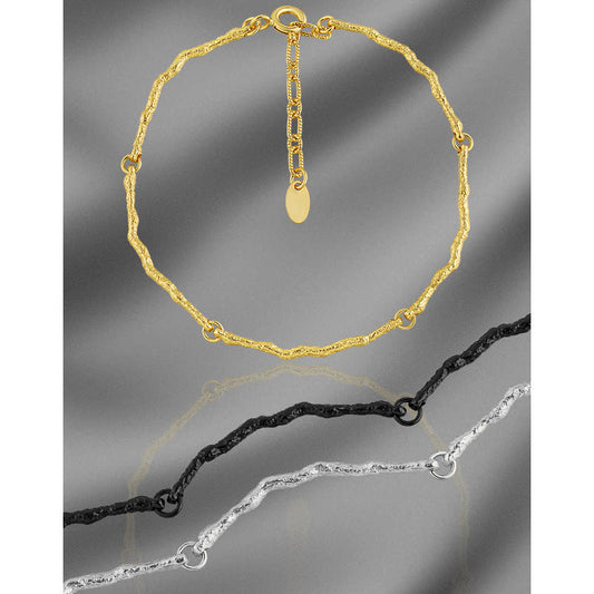 Branch Design Silver Chain Bracelet