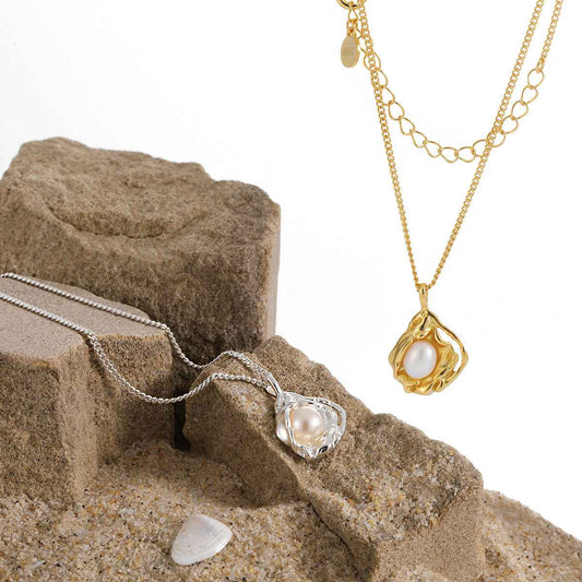 Ariel's Silver Pearl Necklace