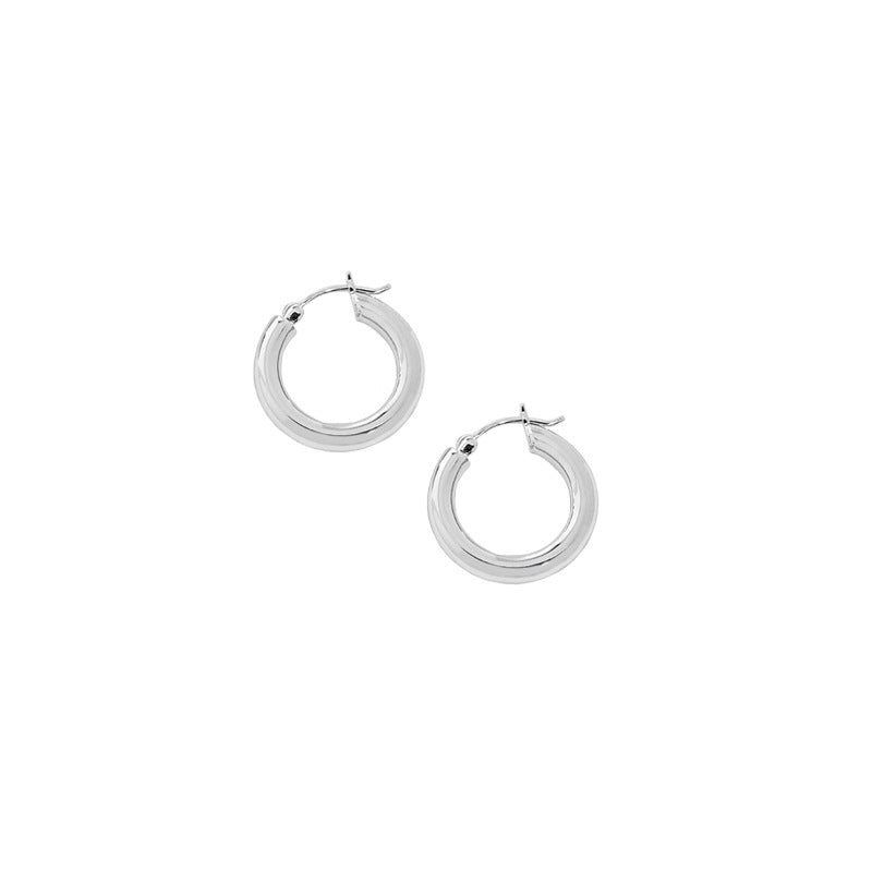 ECHO'S GEOMETRIC CIRCLE SILVER EARRINGS - OPHRASTUDIO