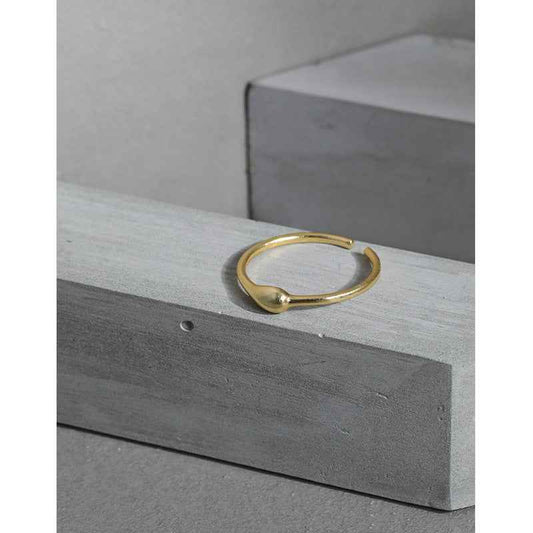 Aquaria's Water Drop Texture Silver Stacking Ring