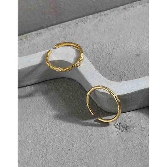 SERAPHINA'S IRREGULAR ZIRCON SILVER RING - OPHRASTUDIO