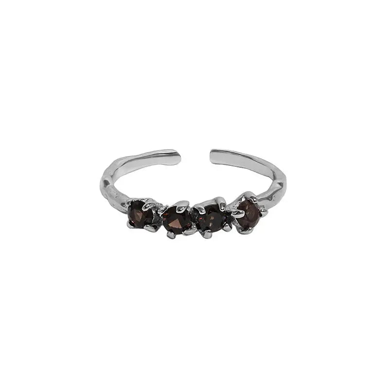 ELARA'S QUAD ZIRCON SILVER RING - OPHRASTUDIO