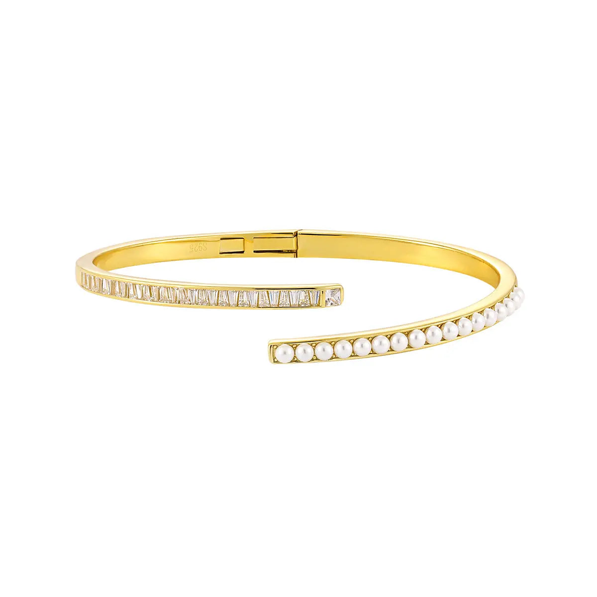 HIGH SENSE PEARL AND ZIRCON BRACELET - OPHRASTUDIO