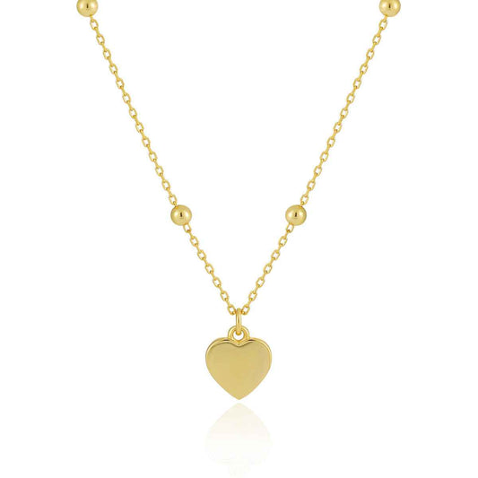 Glossy Love Silver Heart Pendant Necklace