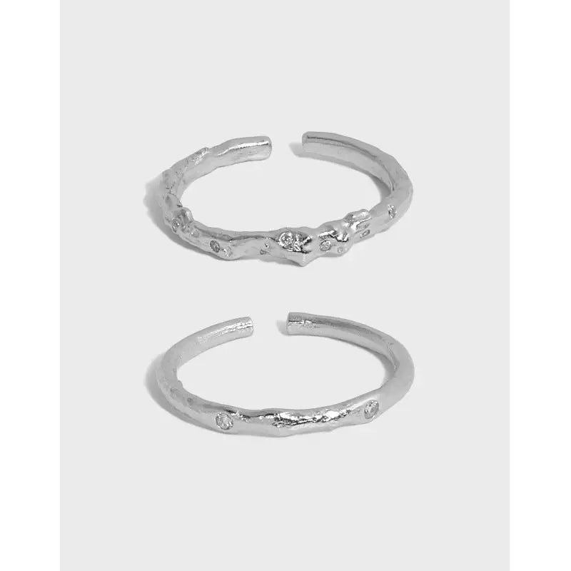 SERAPHINA'S IRREGULAR ZIRCON SILVER RING - OPHRASTUDIO