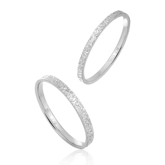 Shattered Sparkle Silver Ring