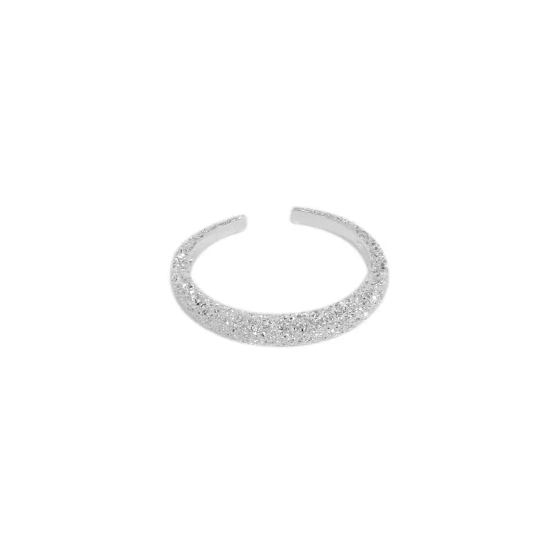 CELESTE'S MATTE GEOMETRIC LUXURY SILVER RING - OPHRASTUDIO