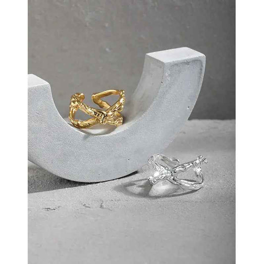 Xanthe's X-Texture Silver Statement Ring