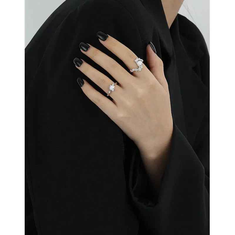 Ophelia's Opal Silver Statement Ring