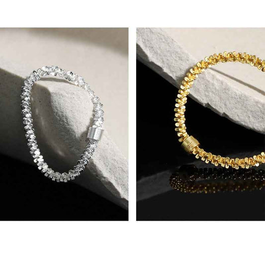 Celestial Starburst Silver Stacking Ring