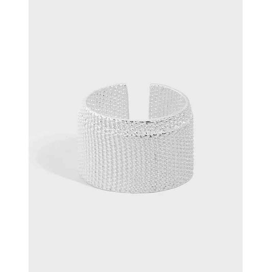 Athena's Bandage Texture Silver Statement Ring
