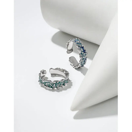 Whimsical Fusion Silver Statement Ring