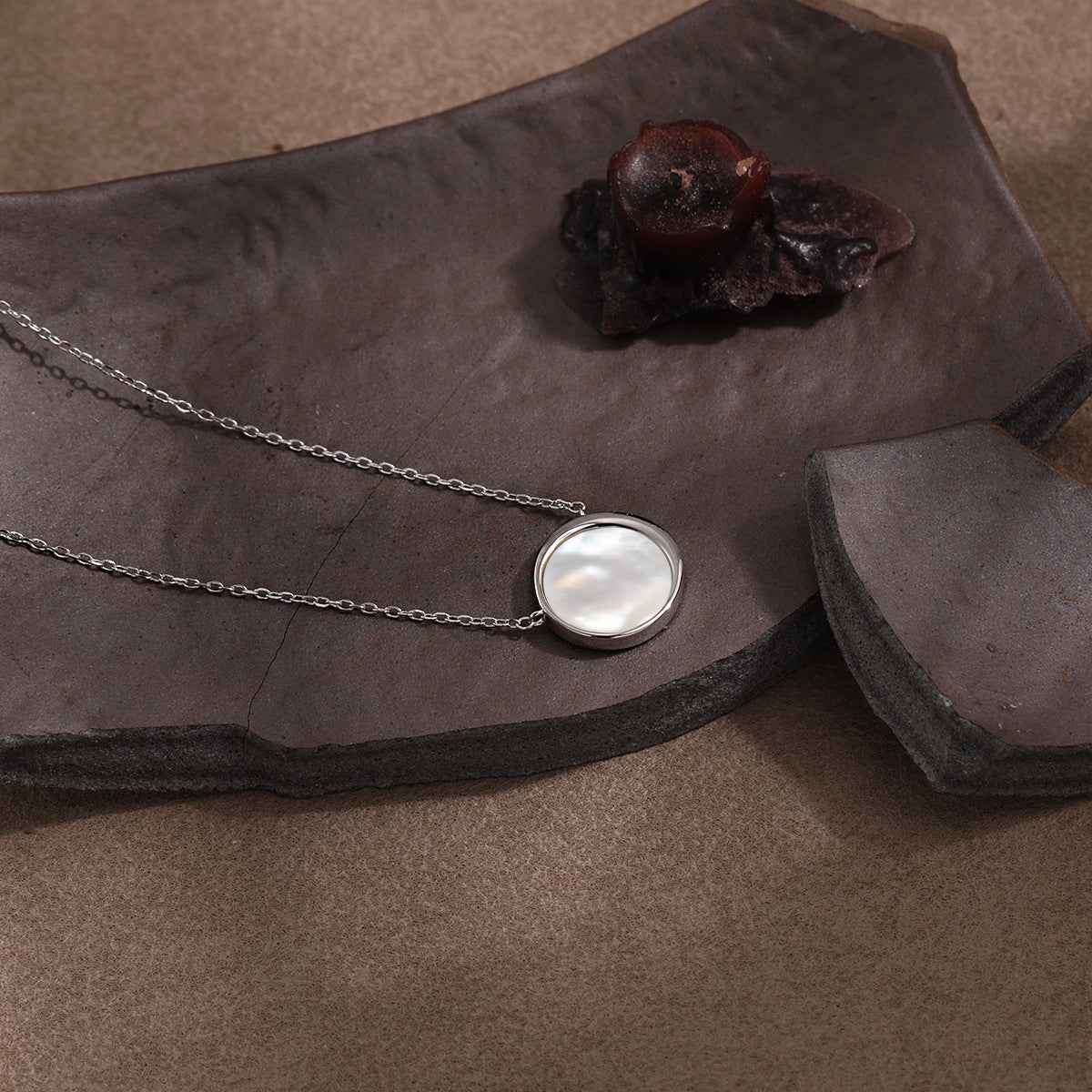 Luminous Mother of Pearl Pendant Necklace