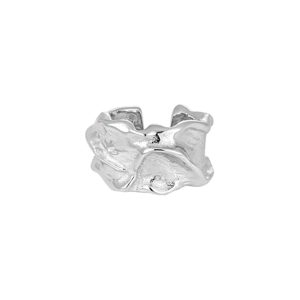 Irregular Bump Sterling Silver Ear Cuff Earring