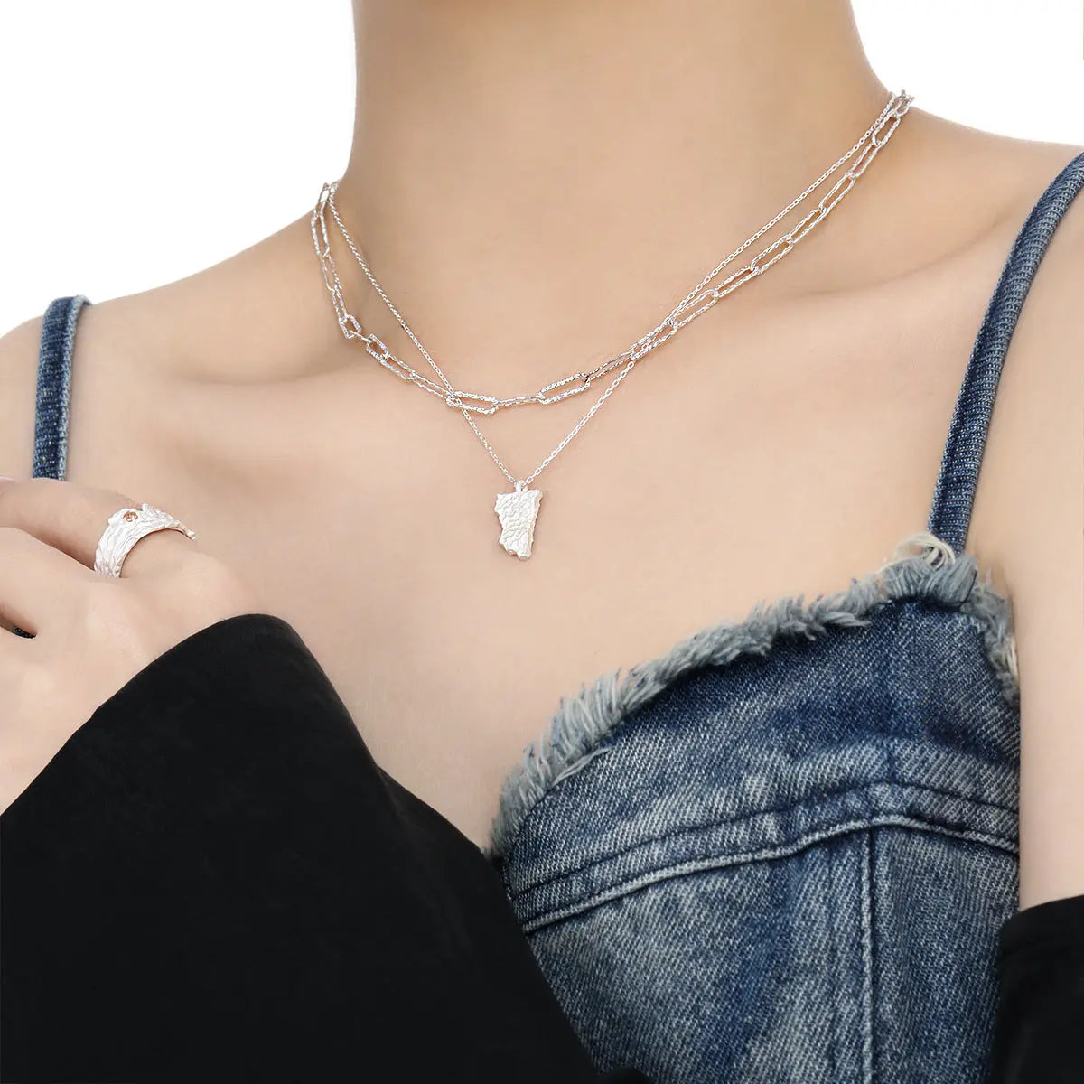 SILVER ECHO NECKLACE - OPHRASTUDIO